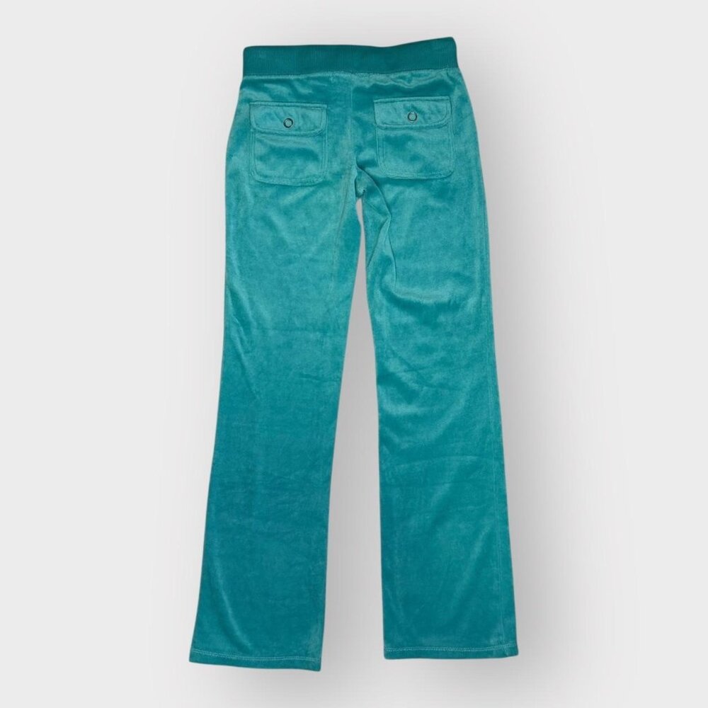 Teal Velour Flare Pants – Juicy Era Y2K